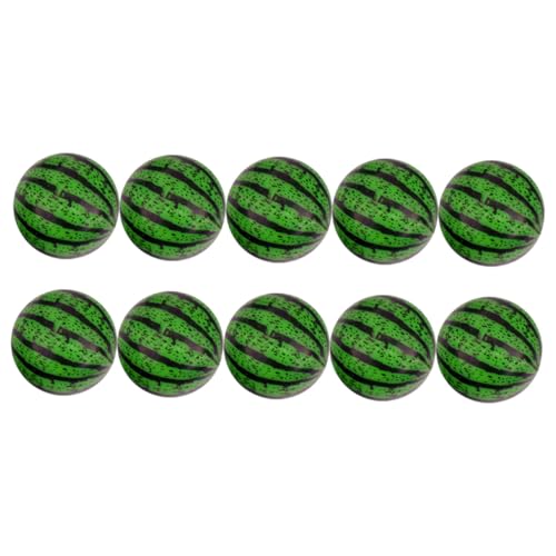 BESPORTBLE 20 Stück Bouncy Balls mit Wassermelonen Motiv Bunte Elastische Sprungbälle aus Robustem Gummi Lustiges Outdoor für Fördert Hand Fuß Koordination und Bewegungspaß Zufällige Farbe von BESPORTBLE