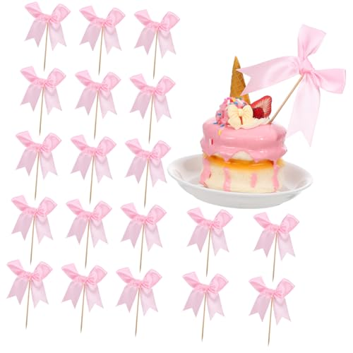 BESPORTBLE 20 Stück Butterfly Cake Card -Einsatz dekorative Cupcake-Picks Nicht essbare Kuchendekorationen Festliche Tortenaufsätze Party Dekorationen Fliege Kuchenkucheneinsatz Bogenaufsatz von BESPORTBLE