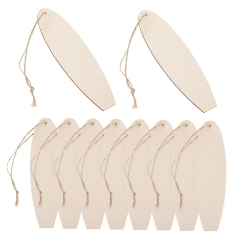 BESPORTBLE 20 Stück Holz Surfbrett Deko Unbemalte Ornamente DIY Strand Themen Anhänger für Kreative Bastelprojekte und Hängedekoration für und Wohnaccessoires von BESPORTBLE