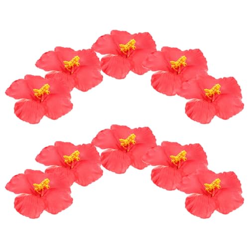 BESPORTBLE 20 Stück Künstliche Hawaiianische Hibiskusblüten für Sommerpartys Dekorationen Tortendekorationen und Haaraccessoires für Hochzeiten und Feiern von BESPORTBLE