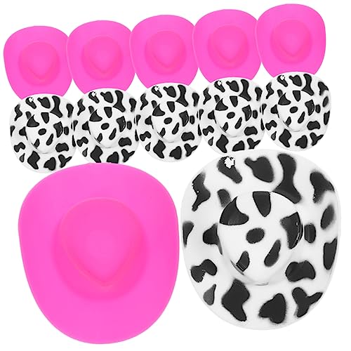 BESPORTBLE 20 Stück Mini Cowboy Hüte Puppenhüte für DIY Projekte Miniaturhüte zur Dekoration von Puppenhäusern und Kuchen mit Schwarzen von BESPORTBLE