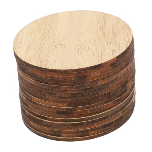 BESPORTBLE 20 Stück Runde Holzplatten Aus Bambus Zum Bemalen – Perfekte Holzverzierungen Für Weihnachtsdeko - Hochzeiten Und Kreative Bastelprojekte - Ideal Für Und Erwachsene von BESPORTBLE