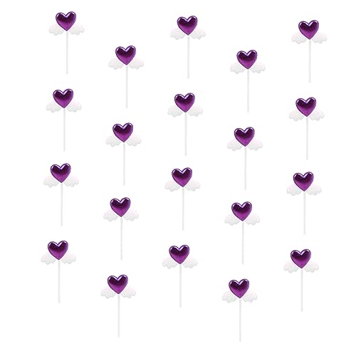 BESPORTBLE 20 Stück Teiliges Cupcake Topper aus Langlebigem PU Stoffmaterial Kreative Tortendekoration Wiederverwendbar Farblich Zufällig für Partys und Feiern Zufällige Farbe von BESPORTBLE