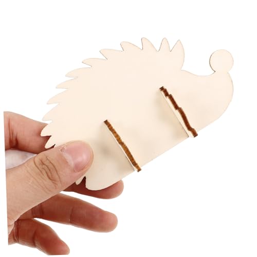 BESPORTBLE 20 Stück Teiliges DIY Holzscheiben Set Unbearbeitete Holzstückchen zum Bemalen Kreative Igel Holzfiguren Glatte Oberfläche Handgefertigte Tierdekoration für Zuhause Büro Party und von BESPORTBLE