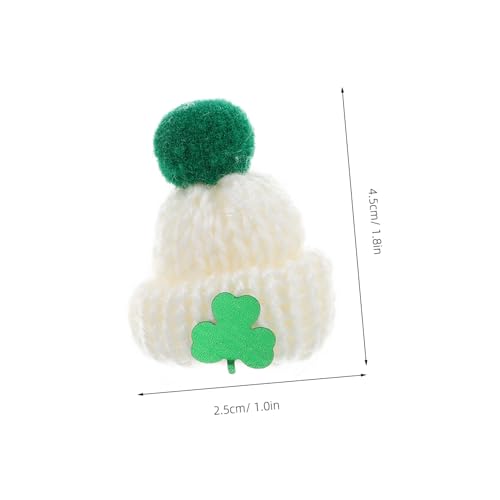 BESPORTBLE 20 Stück Teiliges Mini Strickmützen aus Wolle Winzige DIY Puppenhüte mit Grün Weißem Kleeblatt Design Wiederverwendbare Mini Wollmützen für Bastelprojekte Puppendekoration und BESPORTBLE 20 Stück Teiliges Mini Strickmützen aus Wolle Winzige DIY Puppenhüte mit Grün Weißem Kleeblatt Design Wiederverwendbare Mini Wollmützen für Bastelprojekte Puppendekoration und von BESPORTBLE