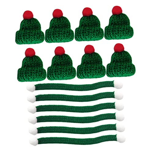 BESPORTBLE 20 Stück Teiliges Mini Weihnachtsmützen und Grüne Strickschals Handgefertigte DIY Weihnachtsdeko Mützen mit Bommel Schals Festliche Bastelaccessoires für Party und BESPORTBLE 20 Stück Teiliges Mini Weihnachtsmützen und Grüne Strickschals Handgefertigte DIY Weihnachtsdeko Mützen mit Bommel Schals Festliche Bastelaccessoires für Party und von BESPORTBLE
