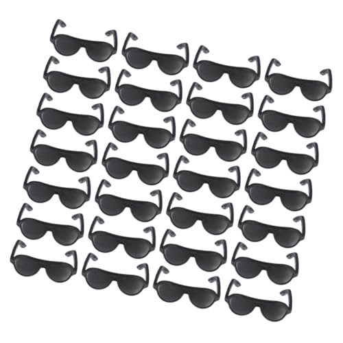 BESPORTBLE 200 Mini Puppen Sonnenbrillen aus Robustem Kunststoff Realistische Schwarze Miniatur Brillen als Puppenhaus Deko und Kostüm Accessoires für Kreatives Verkleiden und von BESPORTBLE