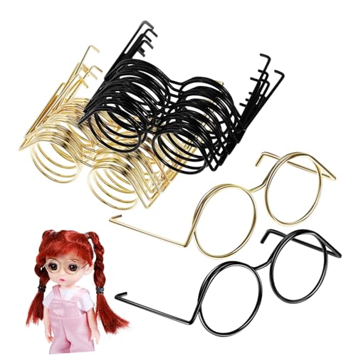 BESPORTBLE 20Stücke Brillen Für Puppen Metallrahmen Goldene Und Schwarze Mini Brillengestelle Als Puppenzubehör Und Bastelmaterialien BESPORTBLE 20Stücke Brillen Für Puppen Metallrahmen Goldene Und Schwarze Mini Brillengestelle Als Puppenzubehör Und Bastelmaterialien von BESPORTBLE