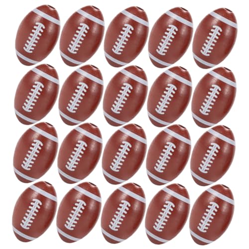 BESPORTBLE 20Stücke Holzperlen American Football für DIY Schmuck Bunte Spacer Perlen für Kreative Projekte für Armbänder Schlüsselanhänger und Mehr von BESPORTBLE