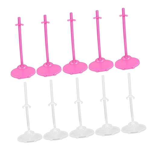 BESPORTBLE 20Stücke Puppenständer Halter für Puppen Transparente und Rosa Stützrahmen Langlebiges Puppenzubehör für Kreatives von BESPORTBLE
