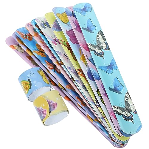 BESPORTBLE 24 Stück Schmetterling Schnapparmbänder Bunte Slap Armbänder für Kindergeburtstag Party Mitgebsel Kreative für Verschiedene Altersgruppen von BESPORTBLE