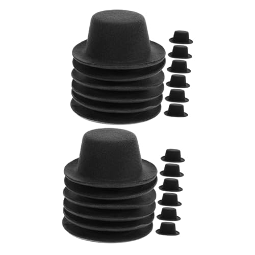 BESPORTBLE 24 Stück Teiliges Filz Cowboyhüte Verschleißfeste Miniatur Puppenhüte Leichte Western Dekoration für DIY Bastelprojekte Schwarze Hüte für Puppenhaus und Partyaccessoires BESPORTBLE 24 Stück Teiliges Filz Cowboyhüte Verschleißfeste Miniatur Puppenhüte Leichte Western Dekoration für DIY Bastelprojekte Schwarze Hüte für Puppenhaus und Partyaccessoires von BESPORTBLE