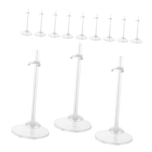 BESPORTBLE 24 Stück Teiliges Puppenständer Verstellbare Transparente Stützen für Verschiedene Puppengrößen Zuverlässige Unterstützung für Miniaturfiguren und Actionfiguren für Stilvolle von BESPORTBLE