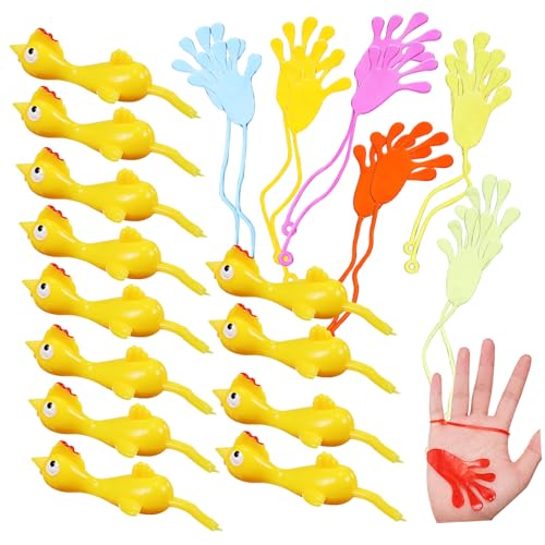 BESPORTBLE 24 Stück Teiliges Schleuder Huhn Set mit Klebrigen Händen und Elastischen Finger Schleudern Lustige Party Mitgebsel für Sicherer Silikon spielspaß für Drinnen und Draußen BESPORTBLE 24 Stück Teiliges Schleuder Huhn Set mit Klebrigen Händen und Elastischen Finger Schleudern Lustige Party Mitgebsel für Sicherer Silikon spielspaß für Drinnen und Draußen von BESPORTBLE