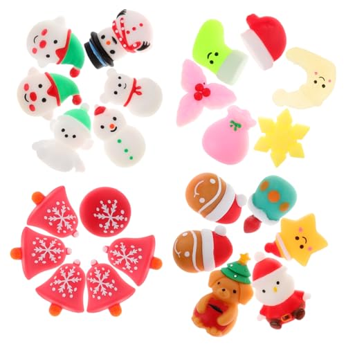 BESPORTBLE 24 Stück Teiliges Weihnachts-Schneeflocken Weiches Strapazierfähiges Squeeze-spaßspielzeug für Stressabbau Weihnachtsfeier-mitgebsel Elastisches und Lustiges Sensorikspielzeug von BESPORTBLE