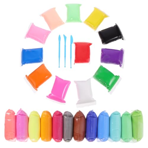 BESPORTBLE 24Packungen Farben Modelliermasse für Leicht Formbare Knete für Kreative Bastelprojekte Sicheres und Langlebiges DIY Modellier Kit für Kreative Kunstwerke von BESPORTBLE