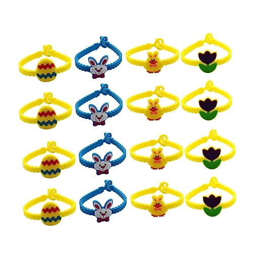 BESPORTBLE 24Stücke Silikonarmbänder Kreative Cartoon Kaninchen Armbänder Umweltfreundliches Material Partygeschenk für Zufällige Muster für Fröhliche Osterfeiern BESPORTBLE 24Stücke Silikonarmbänder Kreative Cartoon Kaninchen Armbänder Umweltfreundliches Material Partygeschenk für Zufällige Muster für Fröhliche Osterfeiern von BESPORTBLE