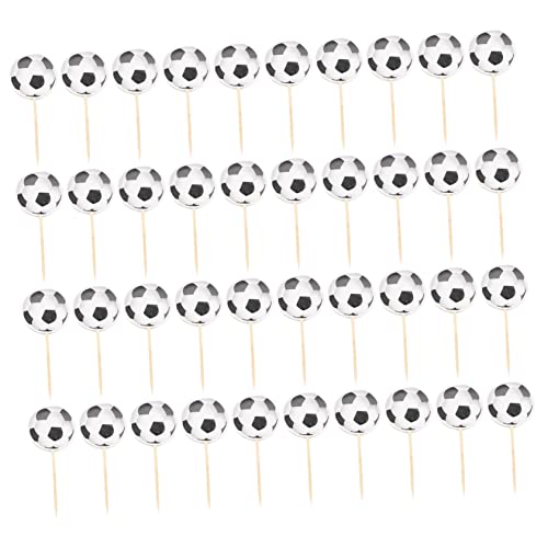 BESPORTBLE 24Stücke Topper Fußball Zahnstocher für Cupcake und Dessert Dekoration für Familienfeiern Themenpartys und Feiertagsfeiern Hochwertiges Kuchenornament BESPORTBLE 24Stücke Topper Fußball Zahnstocher für Cupcake und Dessert Dekoration für Familienfeiern Themenpartys und Feiertagsfeiern Hochwertiges Kuchenornament von BESPORTBLE