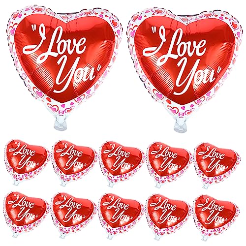 BESPORTBLE 25Stücke Herzballons Aluminiumfolie Für Hochzeitsdekoration Romantische Valentinstags Luftballons Für Partys Langlebig Für Innen Und Außendekorationen von BESPORTBLE