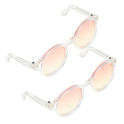 BESPORTBLE 2Paare Entzückende Sonnenbrillen Für Puppen Dekorative Brillen Für Kreatives Ankleiden Lustige Brillendekore DIY Accessoires Für Puppen von BESPORTBLE