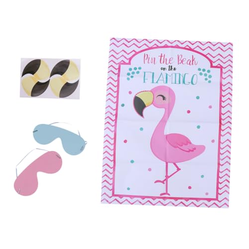 BESPORTBLE 2Sätze Flamingo Sticker mit Augenmaske für Kindergeburtstag Partys für Wanddekoration und Spielspaß Wiederverwendbare Aufkleber für Unvergessliche von BESPORTBLE
