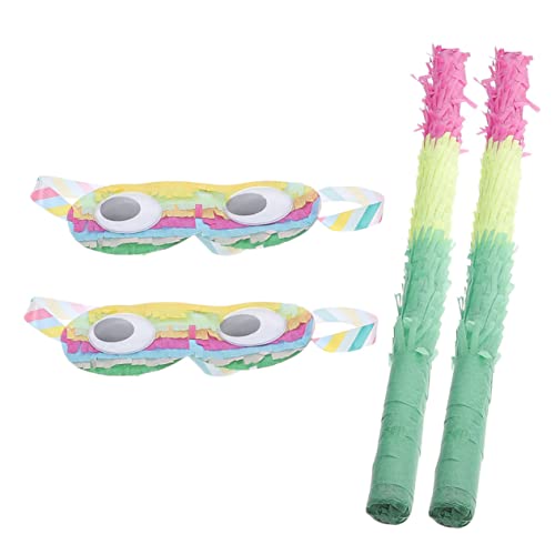 BESPORTBLE 2Sätze Pinata mit Bunten Blinder und Stock für Geburtstagsfeiern Partyspiele und Familienfeiern Teile BESPORTBLE 2Sätze Pinata mit Bunten Blinder und Stock für Geburtstagsfeiern Partyspiele und Familienfeiern Teile von BESPORTBLE