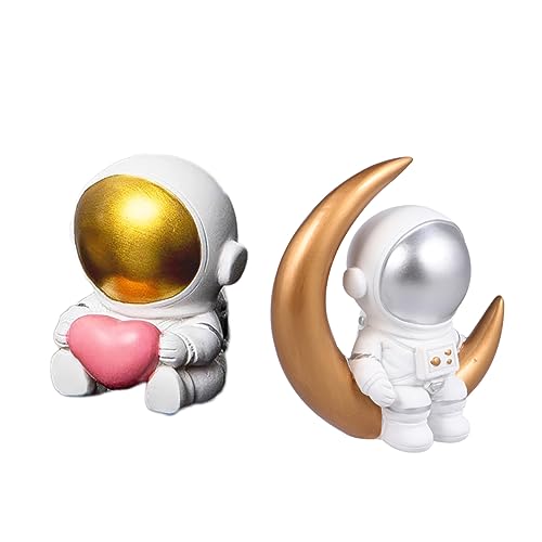 BESPORTBLE 2Stücke Astronaut Kuchen Dekorationen Harz Ornamente Für Geburtstagskuchen Und Party Vielseitig Einsetzbar Für Autos Und Innenräume von BESPORTBLE