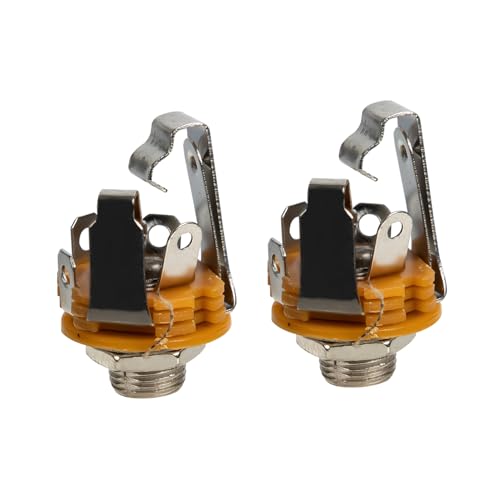BESPORTBLE 2Stücke Gitarre Eingangsbuchse Stereo Audio Buchse für Gitarren und Mikrofone Langlebige Ersatzteile für Elektrischen Bass und Gitarre Professionelles Handwerksdesign von BESPORTBLE
