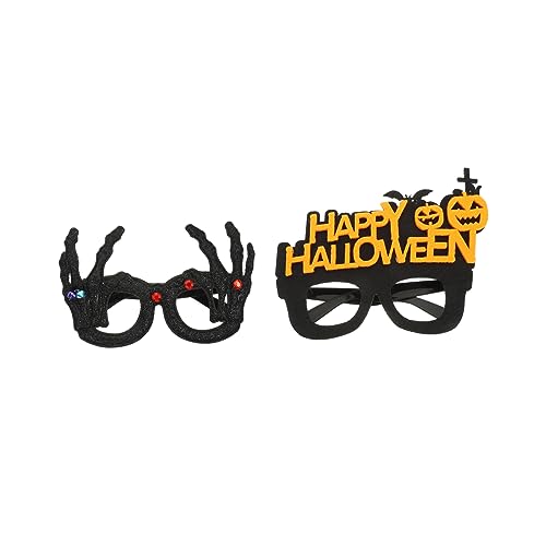 BESPORTBLE 2Stücke Lustige Halloween Brille Cosplay Party Requisiten Für Fotografie Dekoration Einzigartigem Design Skelett Und Kürbis BESPORTBLE 2Stücke Lustige Halloween Brille Cosplay Party Requisiten Für Fotografie Dekoration Einzigartigem Design Skelett Und Kürbis von BESPORTBLE