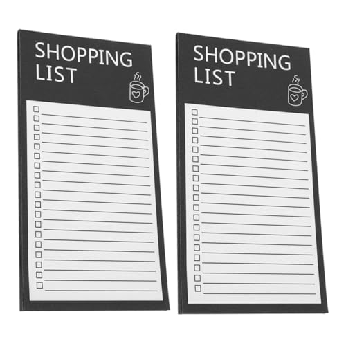 BESPORTBLE 2Stücke Magnetische Notizblöcke für Kühlschrank Einkaufsliste und To Do Listen Einzigartiges Design Einfach an Metalloberflächen zu Befestigen Kompakt von BESPORTBLE