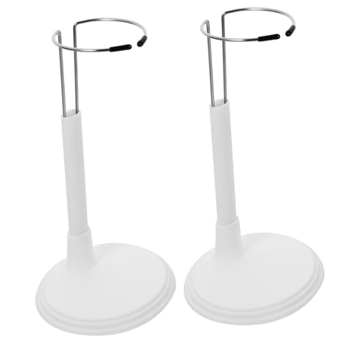 BESPORTBLE 2Stücke Tragbarer Puppenständer aus Kreativer Doll Bracket Support für Figuren Weißes Lagerregal für Puppenaufbewahrung und Präsentation im Home Store von BESPORTBLE