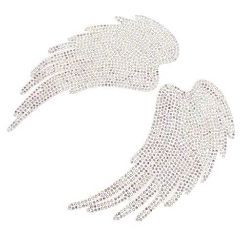 BESPORTBLE 2er Set Strass-Flügel Aufnäher – Glitzernde Kristall-Engelsflügel Zum Aufbügeln Perfekte DIY Applikationen Für Jacken Und Stoffe Ideal Für Kreative Dekorationen BESPORTBLE 2er Set Strass-Flügel Aufnäher – Glitzernde Kristall-Engelsflügel Zum Aufbügeln Perfekte DIY Applikationen Für Jacken Und Stoffe Ideal Für Kreative Dekorationen von BESPORTBLE