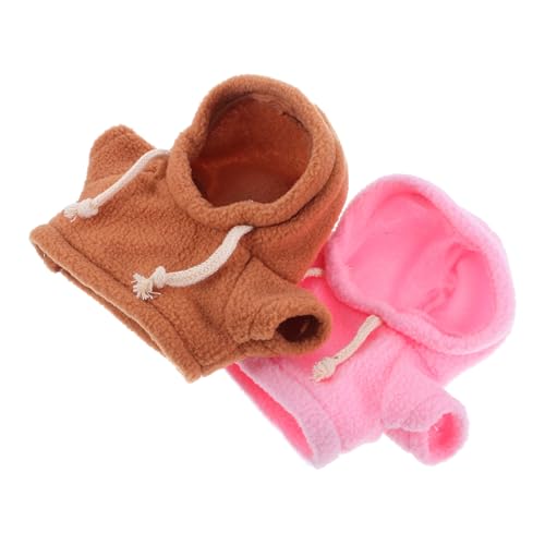 BESPORTBLE 2pcs Süße Winzige Kleidung Für Stofftiere Plüsch Puppe Hoodie Hoodie Doll Ersatzkleidung Plüsch Spielzeugkleidung Stofftierkleidung, Puppenzubehör 1 von BESPORTBLE