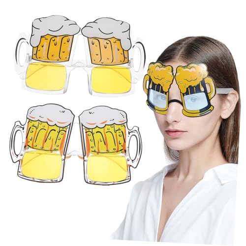 BESPORTBLE 3 Paare Hawaii Party Sonnenbrillen Lustige Foto Requisiten für Strandpartys Wiederverwendbare Brillen mit Einzigartigen Designs für Fotoautomaten und Outdoor Aktivitäten von BESPORTBLE