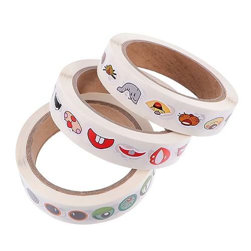 BESPORTBLE 3 Rollen DIY Cartoon Augen Nasen Mund Aufkleber Selbstklebend Kreative Sticker für Basteln Hand Auge Koordination Vielseitig Verwendbar BESPORTBLE 3 Rollen DIY Cartoon Augen Nasen Mund Aufkleber Selbstklebend Kreative Sticker für Basteln Hand Auge Koordination Vielseitig Verwendbar von BESPORTBLE