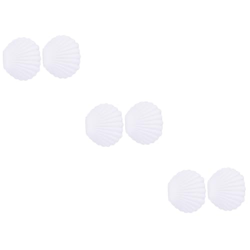 BESPORTBLE 3 Sätze Schale Schmuckschatulle Muschelhalter Juwelierorganisator Schmuckhalter Kreativer Halskettenhalter Halskette Boxen Schmuckschatullen Weiß Hochwertiger Flanell 2 Stücke * 3 von BESPORTBLE
