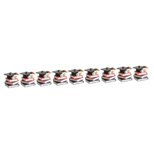 BESPORTBLE 3 Sätze Teiliges Doktorhut Und Buch Cupcake Topper Einzigartige Tortendekoration Für Abschlussfeiern Festliche Deko Für Kuchen Und Partys Vielseitig Einsetzbar 3 Stück * 3 von BESPORTBLE