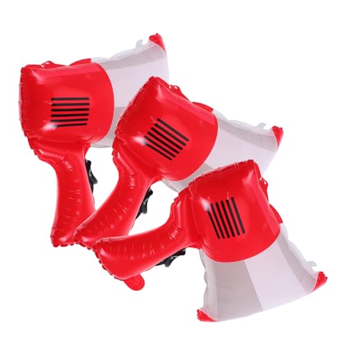 BESPORTBLE 3 Stück Teiliges Bullhorn Luftballon Feuerwehr Themenparty Dekoration Kindergeburtstag Feuerwehrmann Auffällige Folienballons Einfache Befüllung Vielseitig Einsetzbar von BESPORTBLE