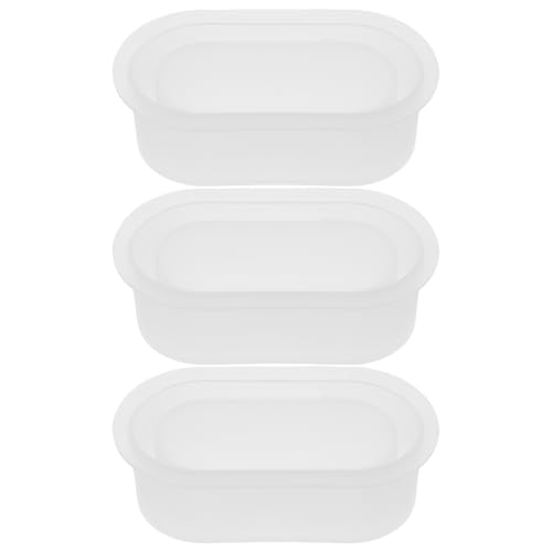 BESPORTBLE 3-teilige Silikonform für Pflanztöpfe: Epoxidharz-Gussform, wiederverwendbar, oval, für Sukkulentenbehälter – Werkzeug für selbstgemachte Blumentöpfe und Dekorationen von BESPORTBLE
