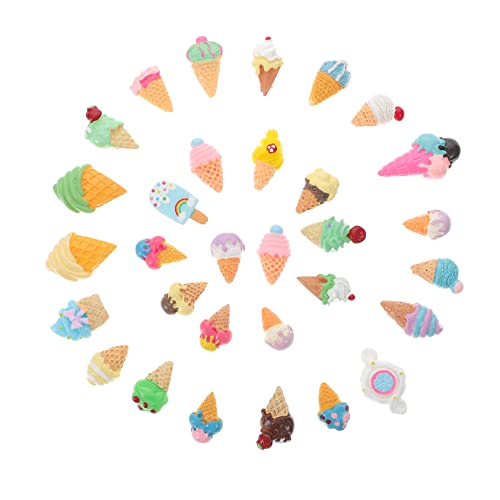 BESPORTBLE 30 Stück Eiscreme Harz Charms Flachrücken Bastelzubehör für Scrapbooking Handyhüllen Schmuckgestaltung DIY Accessoires Bunten Farben BESPORTBLE 30 Stück Eiscreme Harz Charms Flachrücken Bastelzubehör für Scrapbooking Handyhüllen Schmuckgestaltung DIY Accessoires Bunten Farben von BESPORTBLE