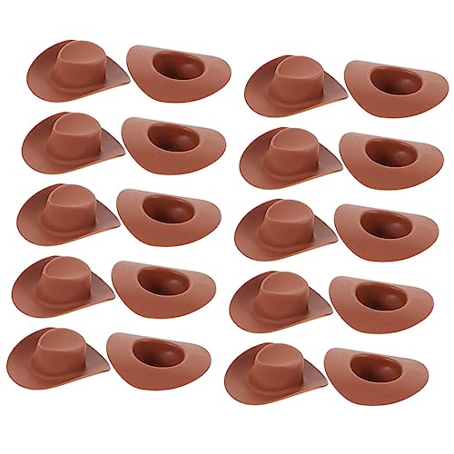 BESPORTBLE 30 Stück Mini Cowboyhüte Austauschbare Puppenhüte für DIY Bastelprojekte Niedliche Miniaturhüte für Partys und Puppen Dekorationen für Geburtstagsfeiern Hochzeiten und Mehr von BESPORTBLE