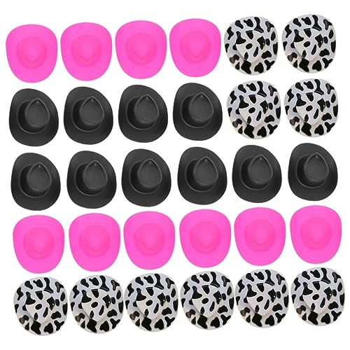 BESPORTBLE 30 Stück Teiliges Mini Cowboy Hüte aus Kunststoff Kleine Puppenhüte Schwarz und Kuhmuster Leichte Mini Hüte für DIY Bastelprojekte Puppenhaus Dekoration und Western Party Zubehör BESPORTBLE 30 Stück Teiliges Mini Cowboy Hüte aus Kunststoff Kleine Puppenhüte Schwarz und Kuhmuster Leichte Mini Hüte für DIY Bastelprojekte Puppenhaus Dekoration und Western Party Zubehör von BESPORTBLE