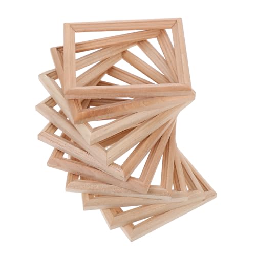 BESPORTBLE 30 Teiliges Mini Holz Bilderrahmen für Puppenhaus Langlebige Micro Welt Dekoration Realistisches Handgefertigtes Miniatur Hauszubehör Praktische für Kreative Gestaltung von BESPORTBLE