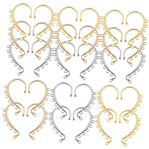 BESPORTBLE 30Stücke DIY Ohrhaken Zubehör Earbob Ohrringe Piercing Schmuckherstellung für Damen für Kreative Ohrring Designs von BESPORTBLE