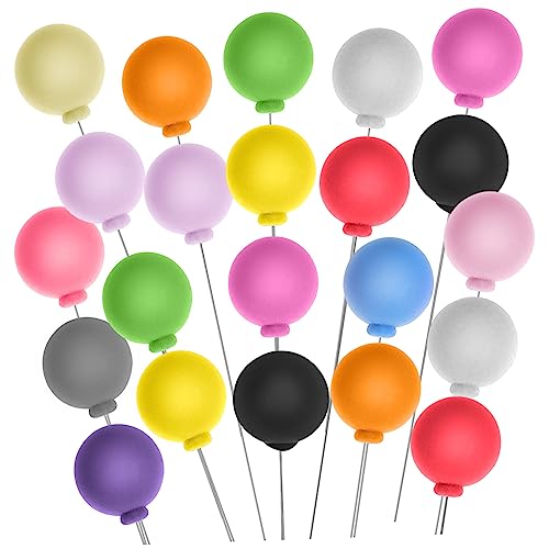 BESPORTBLE 30Stücke Schaumkugeln Mini Ballon Kuchen Picks Dekorative Torten Topper Für Geburtstagsfeiern Hochzeiten Und DIY Kuchen Dekorationen von BESPORTBLE