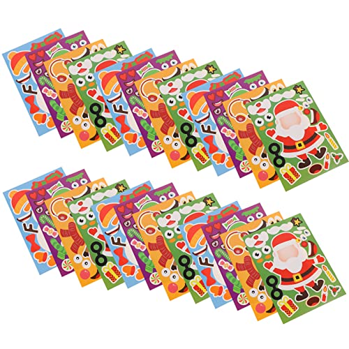 BESPORTBLE 32 Blatt Weihnachts Puzzle Sticker Set für Selbstklebende Aufkleber mit Elch und Schneemann Motiven Bastelset für Weihnachtsdeko und Kreative Partyspiele BESPORTBLE 32 Blatt Weihnachts Puzzle Sticker Set für Selbstklebende Aufkleber mit Elch und Schneemann Motiven Bastelset für Weihnachtsdeko und Kreative Partyspiele von BESPORTBLE