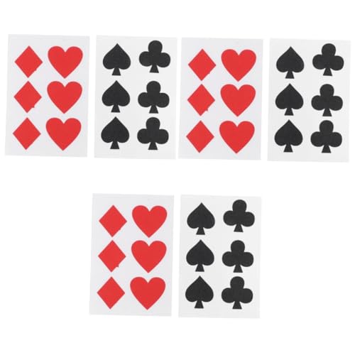 BESPORTBLE 36 Stck. Teiliges Poker Cup Sticker Kreative Trinkglas Markierungen Langlebige PVC Aufkleber mit Spielkartenmotiven für Partydekoration und von BESPORTBLE