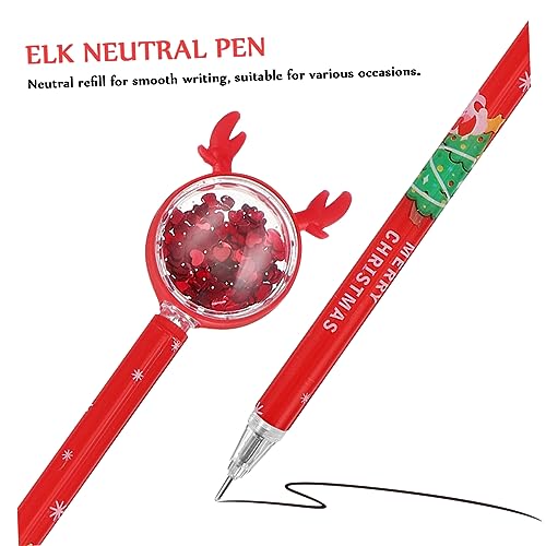 BESPORTBLE 36 Stück Teiliges Gelstift mit Kreativen Weihnachtselch Motiven Glattes Schreiben Farbige Tinten in Blau Rot Grün und Braun Festliche Büro und Schreibwaren für Weihnachtsgeschenke von BESPORTBLE
