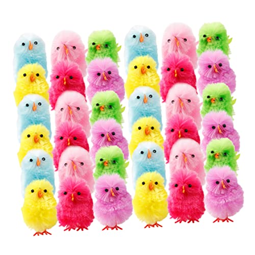 BESPORTBLE 36 Stück Teiliges Ostern Küken Dekoration Bunte Mini Küken Figuren für Osterfeier Tischdeko Foto Requisite Sicher und Langlebig für Heimdekoration von BESPORTBLE