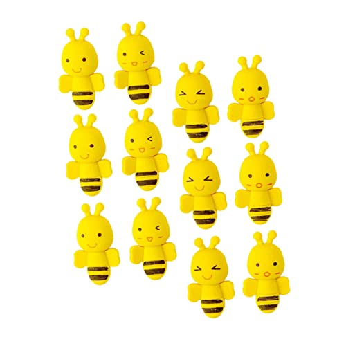 BESPORTBLE 36Stücke Bienenform Radiergummi für Kindergarten und Schule Umweltfreundliche Langlebige und Lustige Malwerkzeuge für Löschen von Bleistiftmarken von BESPORTBLE
